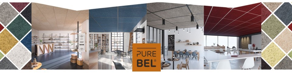 PUREBEL, dalle plafond décorative & acoustique - Siniat France