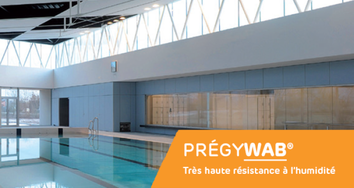 SINIAT PRÉGYWAB®, la 1re plaque de plâtre 10 fois plus résistante à l'eau 