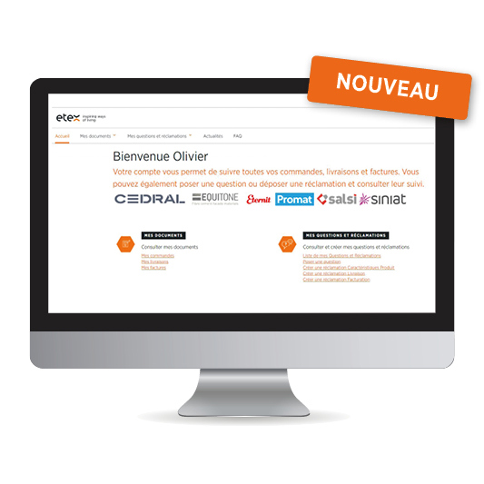 My ETEX, votre espace client en ligne 100% personnalisé