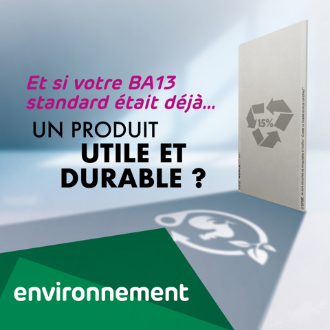 LA  PRÉGYPLAC BA13 STANDARD UTILE & DURABLE SIGNÉE SINIAT