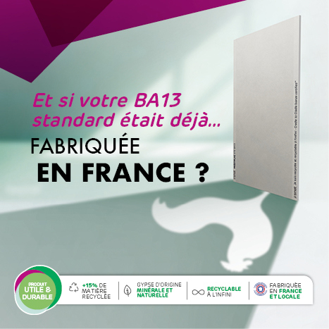 LA  PRÉGYPLAC BA13 STANDARD UTILE & DURABLE SIGNÉE SINIAT