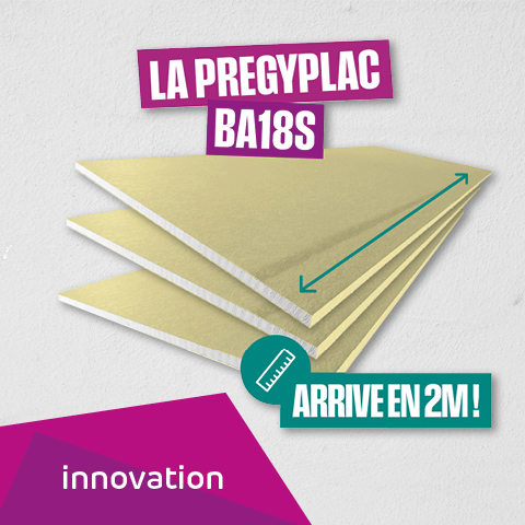 Travaux en hauteur : optez pour PREGYPLAC BA18S 2m