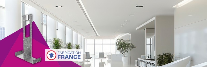 Une solution innovante pour les plafonds Prégymétal sur montants à ailes de 35