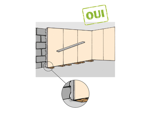 Carnet de pose -  Isolation des murs par l'intérieur avec un doublage collé - Doublages Alignement panneaux isolants